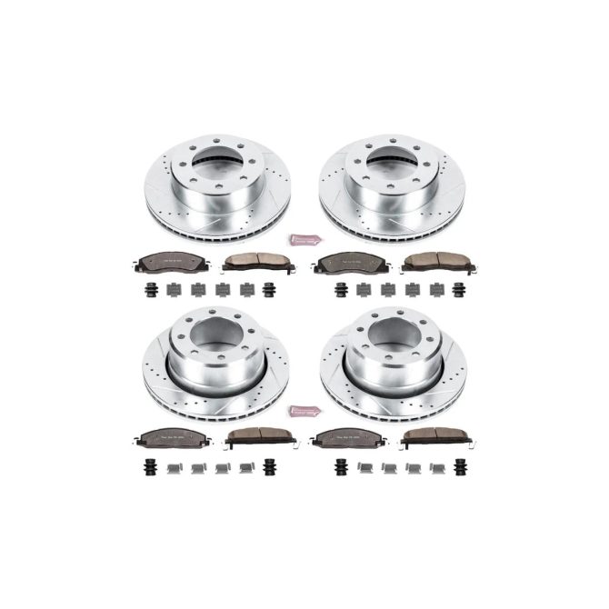 Powerstop 2011 Ram 2500 �� Front and Rear Z36 Truck Carbon-Fiber Ceramic Brake Pad and Drilled & Slotted Rotor Kit - Image 2