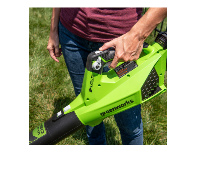 BL24L410 24-volt 450-CFM 110-MPH Brushless Handheld Cordless Electric Leaf Blower 4 Ah (Battery Charger Included) - Image 23