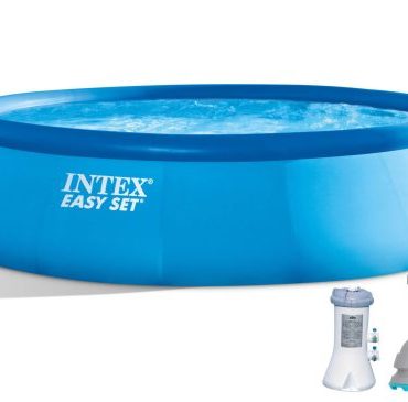 15ft x 42in Easy Set Inflatable Round Family Swimming Pool Pump, Vacuum