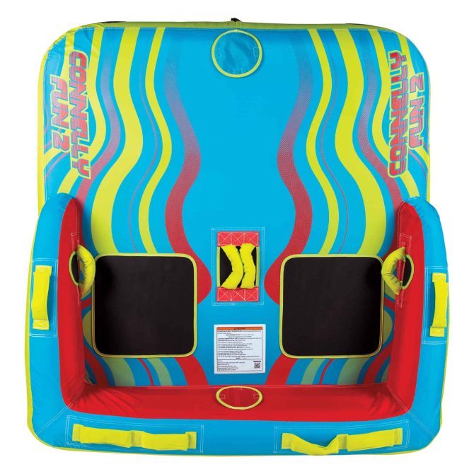 Connelly Fun 2 Person Inflatable 2 Way Towable Water Inner Tube, Multicolor - Image 7