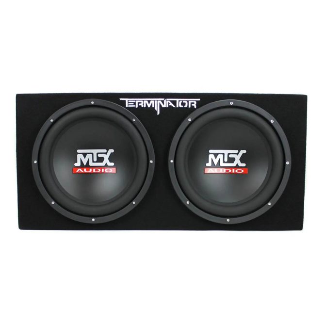 MTX TNE212D 12′′ 1200W Dual Loaded Subwoofer Box + 1500W Amplifier + Capacitor - Image 3