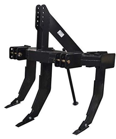 3 Shank Subsoiler Ground Ripper Fits 3 Point Tractor Cat 1 & 2 Quick Hitch Compatible