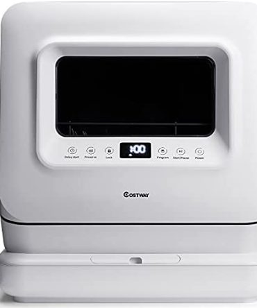 COSTWAY Portable Countertop Dishwasher, with 7.5L Openable Water Tank