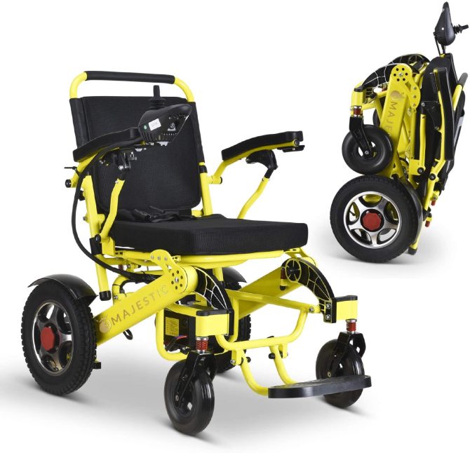 2020 Model Wide Seats Fold & Travel Lightweight Wheelchair Motor Motorized Wheelchairs Electric Silla De Ruedas Power Wheelchair Power Scooter Aviation Travel Safe Heavy Duty Mobility Aids Chair - Image 13