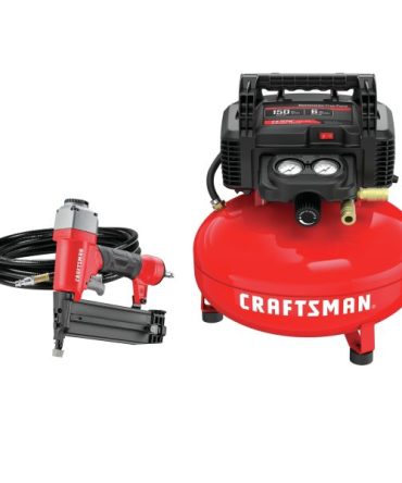 6 gal Pancake Portable Brad Nailer and Air Compressor Combo Kit 150 psi 0.8 HP