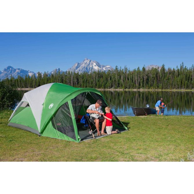 Evanston 6-Person Dome Tent with Screen Room, 2 Rooms, Green - Image 17