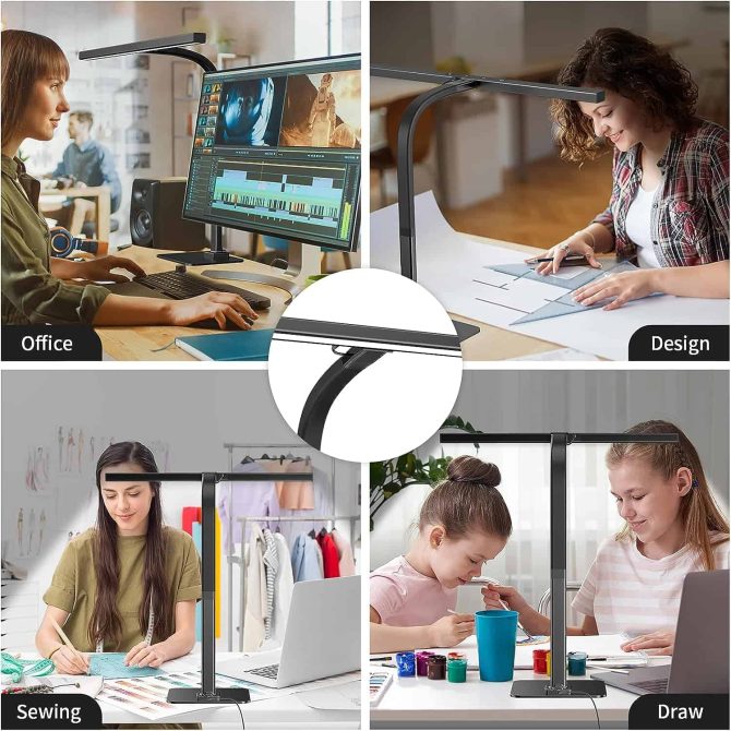 EppieBasic Led Desk Lamp, Architect Desk Lamps for Home Office Black - Image 9