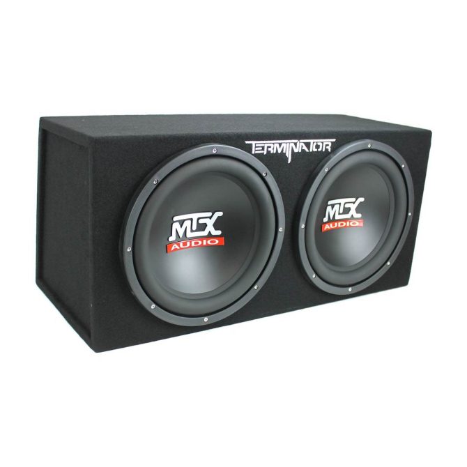 MTX TNE212D 12′′ 1200W Dual Loaded Subwoofer Box + 1500W Amplifier + Capacitor - Image 2