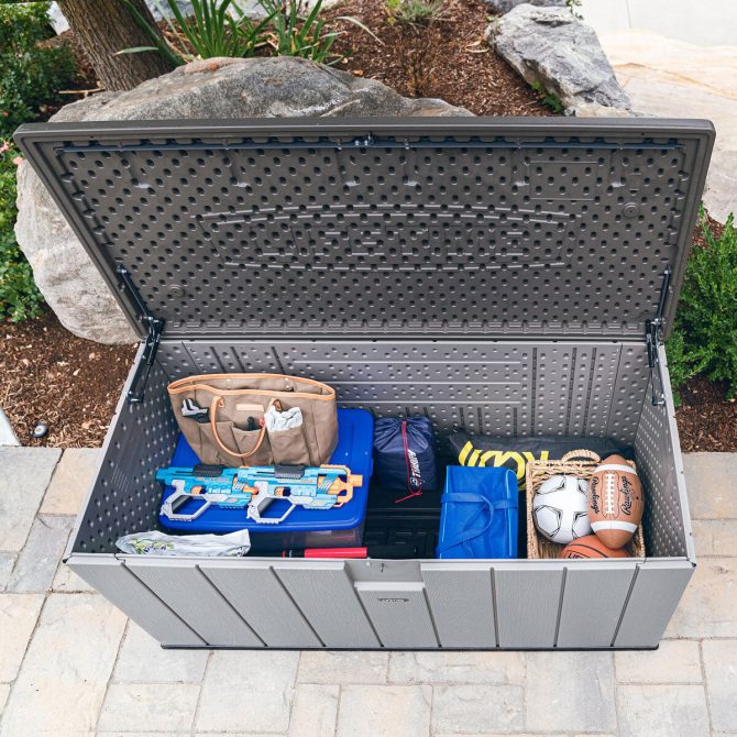 Lifetime 568 Litre Modern Outdoor Storage Deck Box Model 60384U - Image 4
