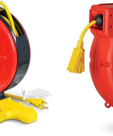 ReelWorks Mini Cord Reel Retractable 16AWG x 30�� 3C/SJTW & Extension Cord Reel 12AWG x 65�� 3C/SJT