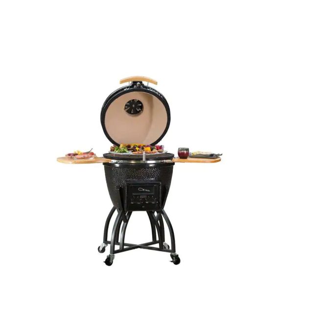 Grills 22 in. Kamado Pro Ceramic Charcoal Grill with Grill Cover - Image 7