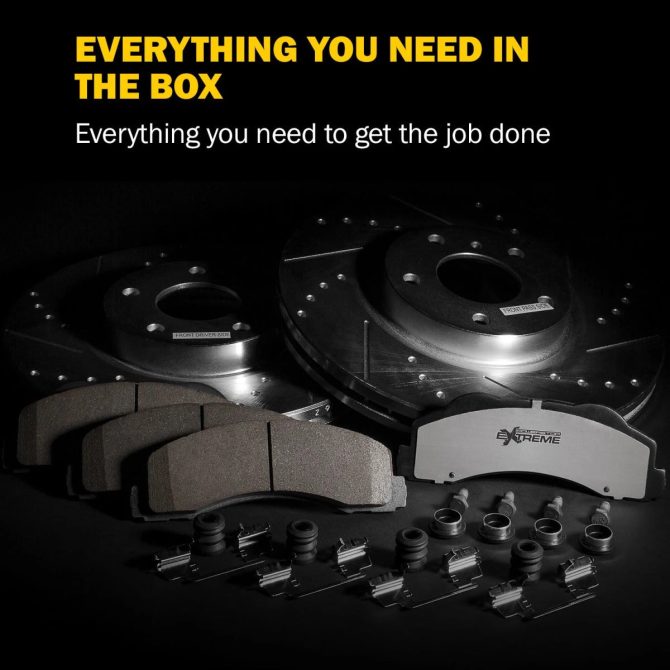 Powerstop 2011 Ram 2500 �� Front and Rear Z36 Truck Carbon-Fiber Ceramic Brake Pad and Drilled & Slotted Rotor Kit - Image 5