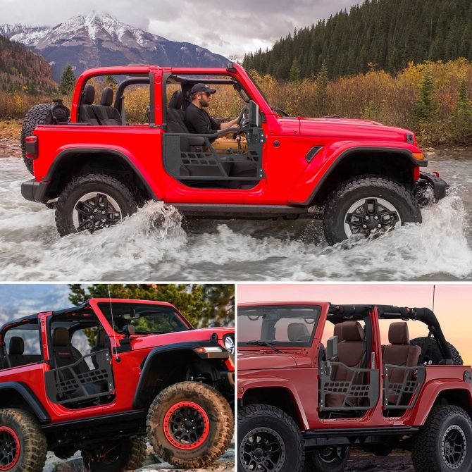 Off Road Safari Tubular Doors Compatible with 2018-2023 Wrangler JL 4 Door – Set of 4 Fat Tube Half Doors for Adventure - Image 8