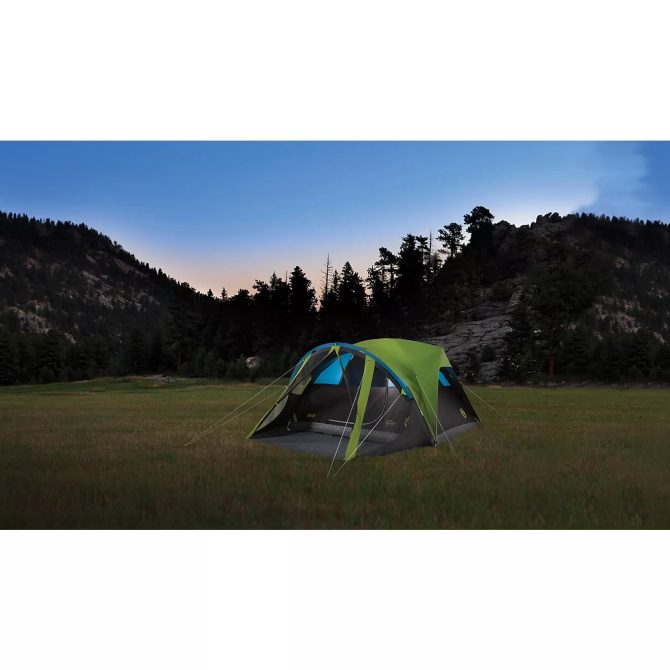 Carlsbad 4 Person Dome Tent with Screen Room Grey/Bright Green - Image 11