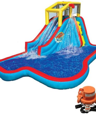 Banzai Slide N Soak Inflatable Outdoor Kids Splash Pool Water Park