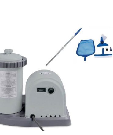 1500 GPH Pool Filter Pump with Timer Swimming Pool Maintenance Kit
