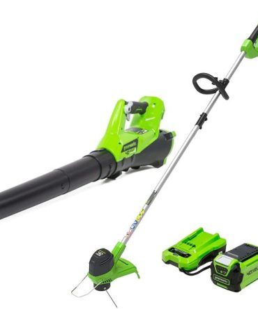 40V Cordless String Trimmer and Leaf Blower Combo Kit, 2.0Ah Battery and Charger Included