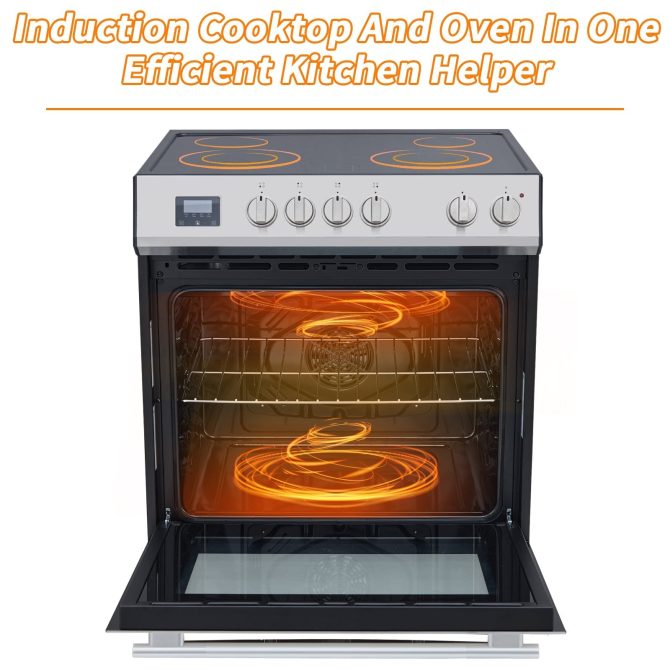 Front Control Electric Range Oven with 5 Cooktop Elements with 6 Cooking Power Options, Freestanding Oven, 5.0 cu. ft. Capacity Stainless Steel - Image 12