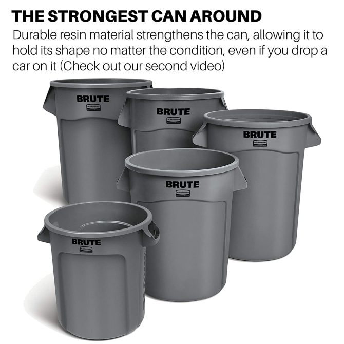 Yellow Heavy-Duty Trash/Garbage Can, (Pack of 6) - Image 6