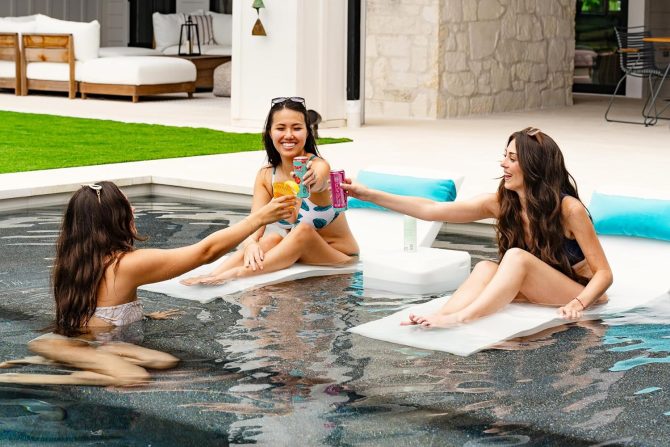 Classic White – in-Pool Chaise Lounger – Designed for Water Depths Up to 9” – Aqua Outdoors – Set of 2 – Compatible with All Pool Types – Poolside & Sun Deck Tanning - Image 2
