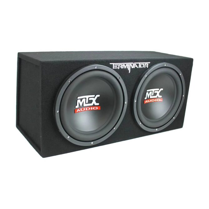 MTX TNE212D 12′′ Subwoofer (2 Pack) + Monoblock Amplifier (2 Pack) + Amp Wire Kit - Image 2