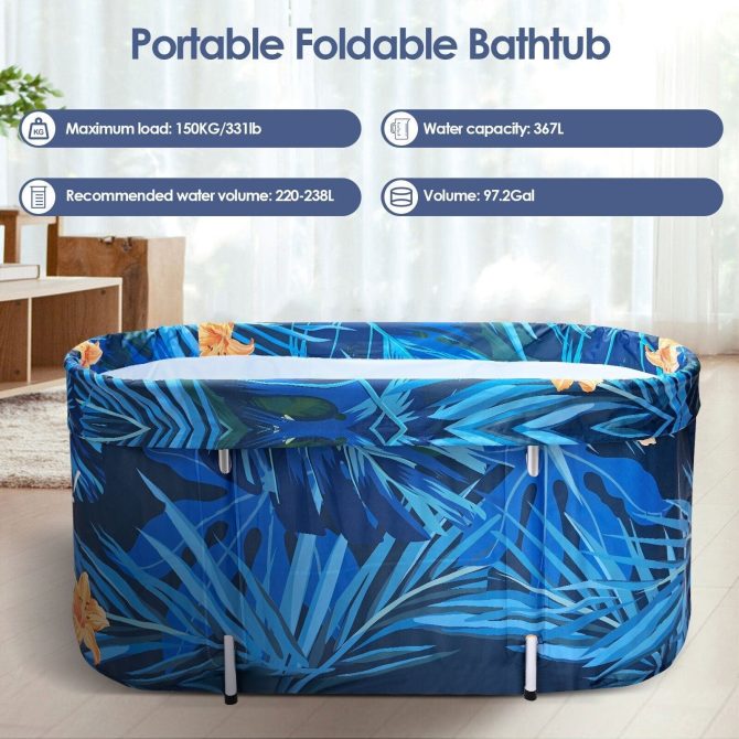 De-Stress 2023 Large Portable Folding Soaking Bathtub For Adults - Image 2