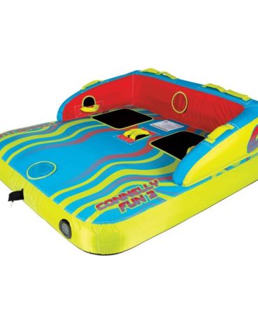 Connelly Fun 2 Person Inflatable 2 Way Towable Water Inner Tube, Multicolor