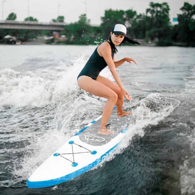 Campingsurvivals 11 Inflatable Stand Up Paddle Board Durable Lightweight with Stable Wide Stance, Blue/White - Image 29