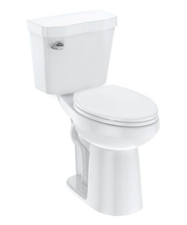 21Toilet, Elongated Toilets for Bathrooms, Two-Piece Toilet with Soft Close Seat, 1.28 Siphonic Flush Toilet with Universal Height ADA Cotton White