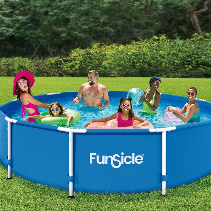 Funsicle 12ft x 30in Round Activity Above Ground Pool with SkimmerPlus Filter Pump, Age 6 up - Image 14
