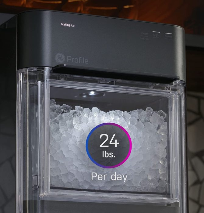 GE Profile Opal 2.0 | Countertop Nugget Ice Maker | Ice Machine with WiFi Connectivity | Smart Home Kitchen Essentials | Black Stainless - Image 2