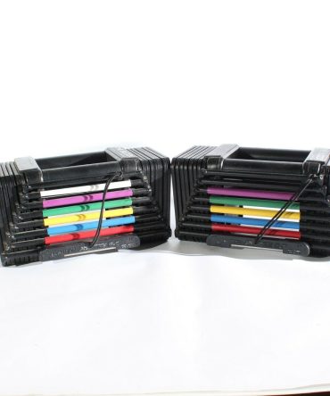 2 Powerblock The Block 45 Lbs Adjustable Dumbbells Weights Portable Exercise