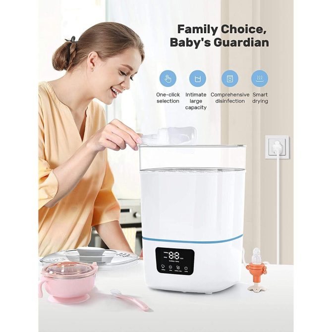Luxury 3-In-1 Baby Bottle Steam Sterilizer And Dryer With LCD Screen - Image 8