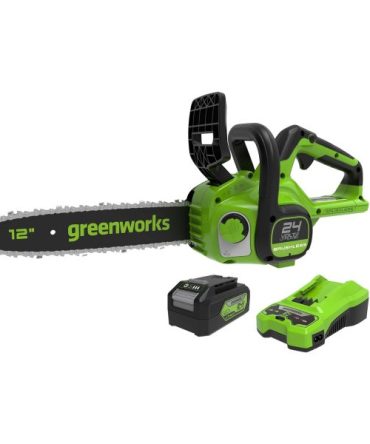 24-volt 12-in Brushless Battery 4 Ah Chainsaw (Battery and Charger Included)