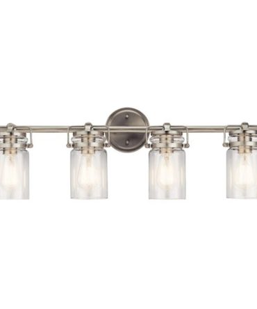5690NI Brinley 32.25-in 4-Light Brushed Nickel Farmhouse Vanity Light
