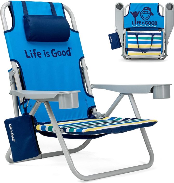 ake Blue Beach Chair, Short - Image 2