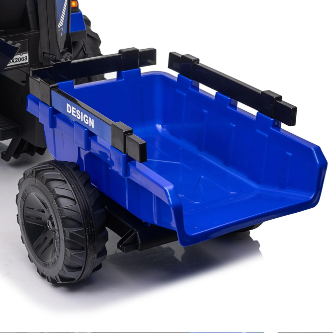 3-in-1 Ride-On Tractor, 24V Electric, Excavator & Bulldozer, Remote Control, LED, Music, USB/Bluetooth max 66 lbs – Bright-blue - Image 20