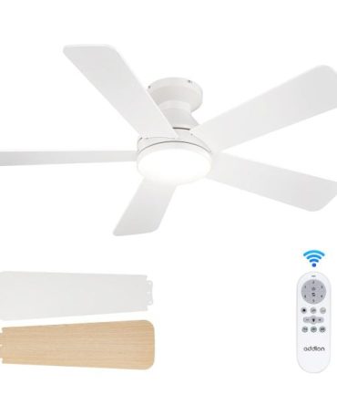 addlon Ceiling Fans with Lights, 42 Inch Low Profile Ceiling Fan with Light And Remote Control, White