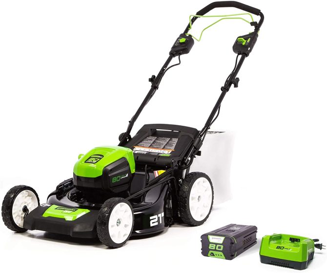 21-Inch 80V Lawn Mower, (2) 2Ah Batteries and Charger Included GLM801601 - Image 7