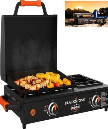 blackstone adventure ready 17 inch tabletop griddle with range top black