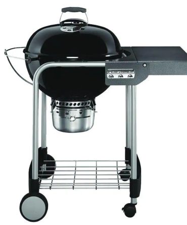 22 in. Performer Charcoal Grill in Black with Built-In Thermometer and Storage Rack