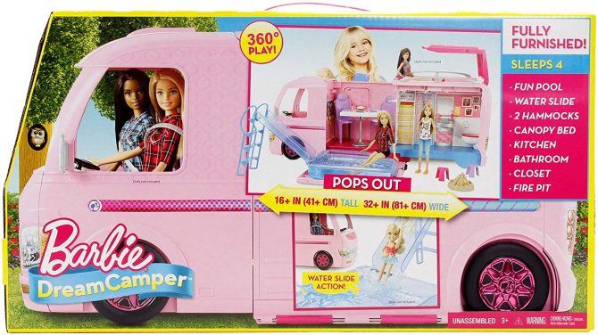 3-in-1 DreamCamper Vehicle, approx. 3-ft, Transforming Camper with Pool, Truck, Boat and 50 Accessories, Makes a Great Gift for 3 to 7 Year Olds - Image 8
