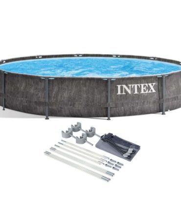 12 x 30 Greywood Steel Frame Premium Pool Set with Filter Canopy