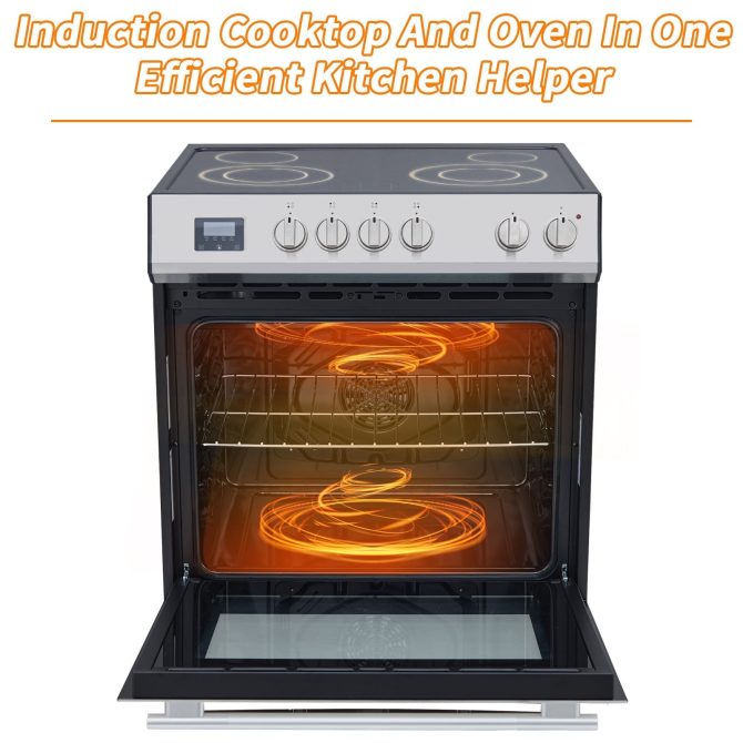 Front Control Electric Range Oven with 5 Cooktop Elements with 6 Cooking Power Options, Freestanding Oven, 5.0 cu. ft. Capacity Stainless Steel - Image 17