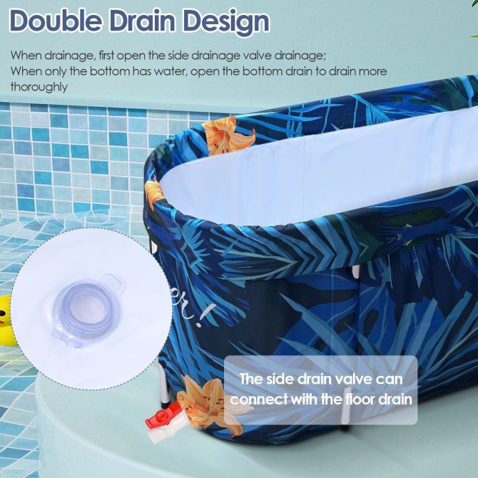 De-Stress 2023 Large Portable Folding Soaking Bathtub For Adults - Image 10