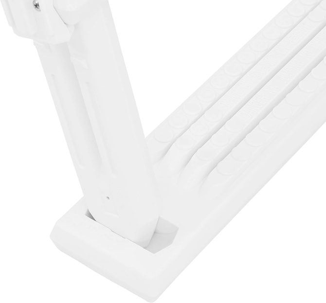Deluxe Above-Ground Pool Ladder A-Frame Swimming Non-Sliip Step Ladder, White - Image 4