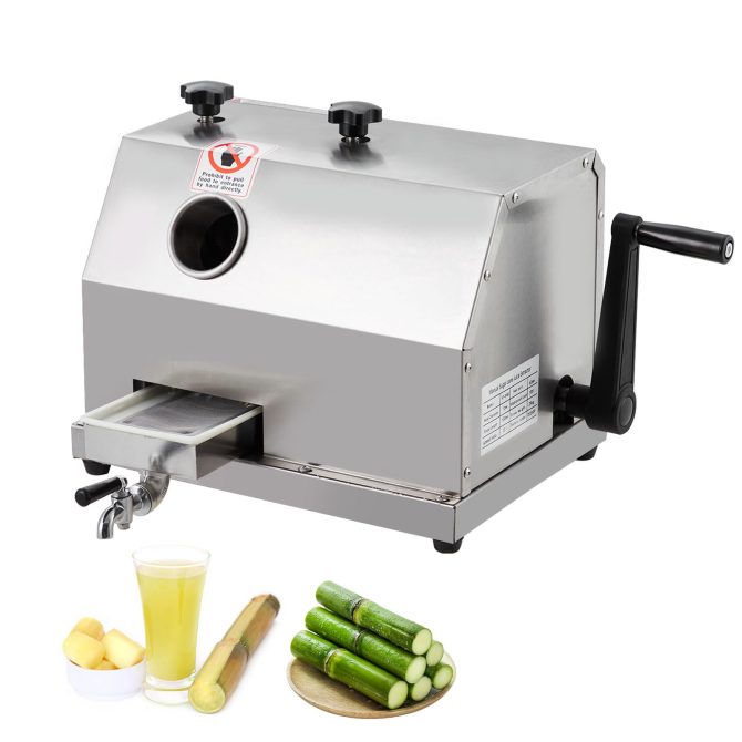 Manual Sugar Cane Juicer Machine, Sugar Cane Press with 3 Stainless Steel Drums and 2.4-inch Large Inlet, Sugarcane Juice Machine with 110LBS/H, Suitable for Home/Commercial Use - Image 8