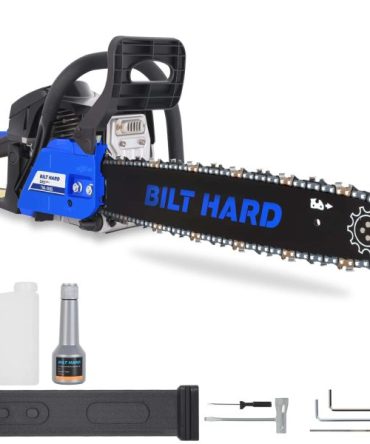 BILT HARD 18 Inch Gas Chainsaw, 46cc 2.2 HP Gas Power Chain Saw with Automatic Oiler, 2-Cycle Engine, Petrol Handheld Gasoline Chainsaws