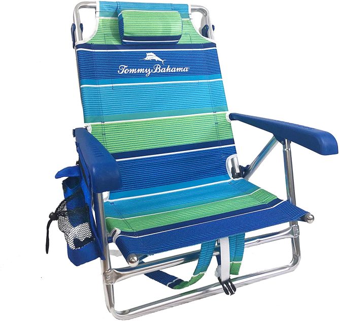 2019 2 Backpack Beach Chairs with Storage Pouch and Towel Bar - Image 3