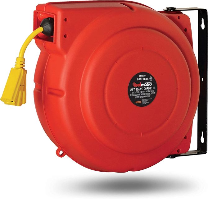 ReelWorks Mini Cord Reel Retractable 16AWG x 30�� 3C/SJTW & Extension Cord Reel 12AWG x 65�� 3C/SJT - Image 6